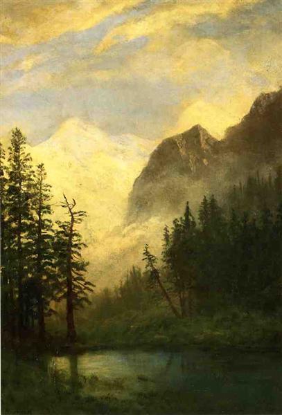 Albert Bierstadt Oil Painting Mountain Landscape 3